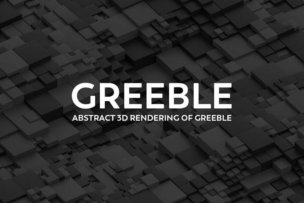 Greeble   Abstract 3D  Gray Black and White  1