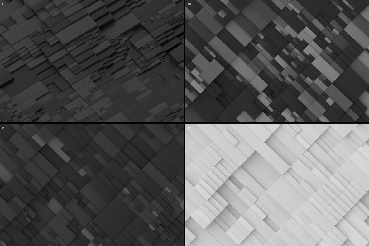 Greeble   Abstract 3D  Gray Black and White  8