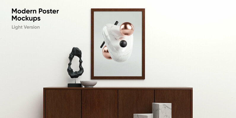 Modern Poster Mockups     Light