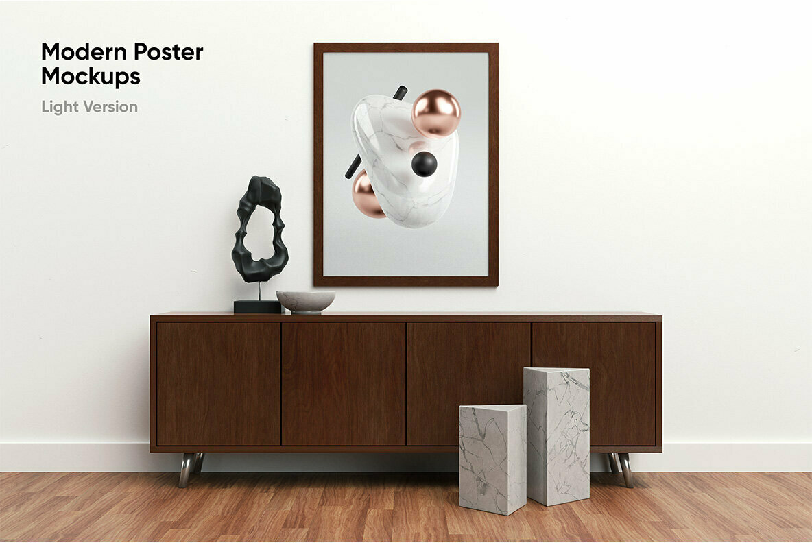 Modern Poster Mockups Light Modern Poster Mockups Light