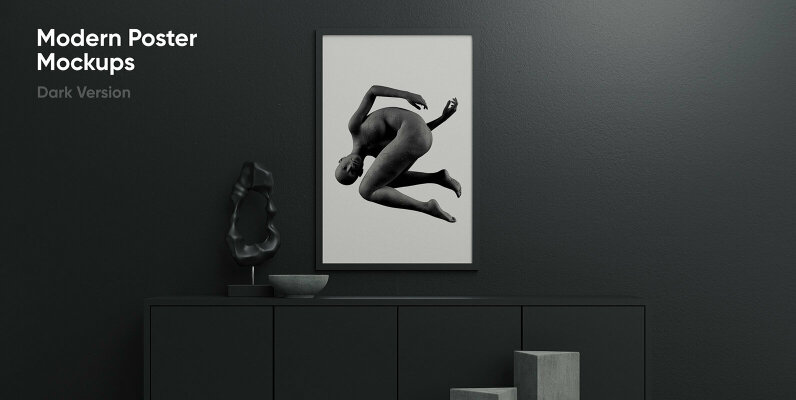 Modern Poster Mockups     Dark