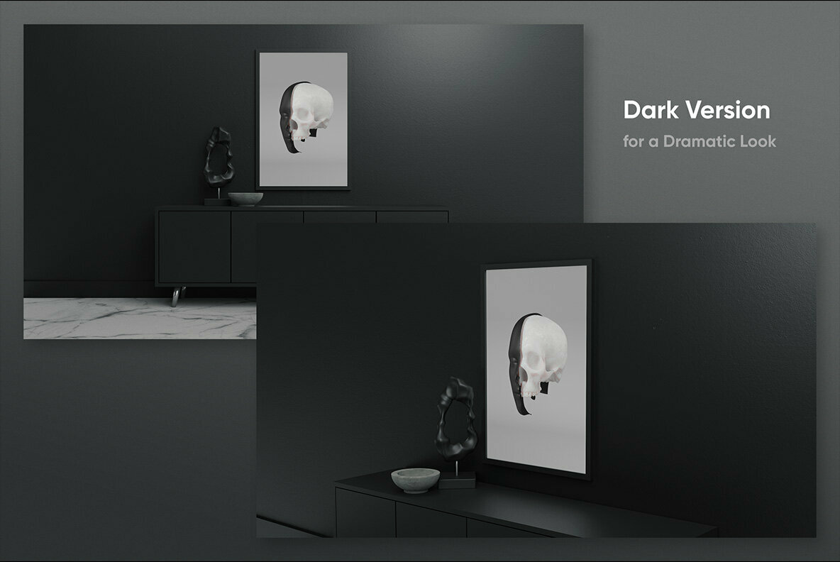 Modern Poster Mockups Dark Modern Poster Mockups Dark