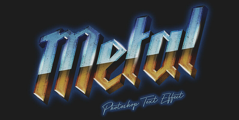 80s Metal Photoshop Text Effect