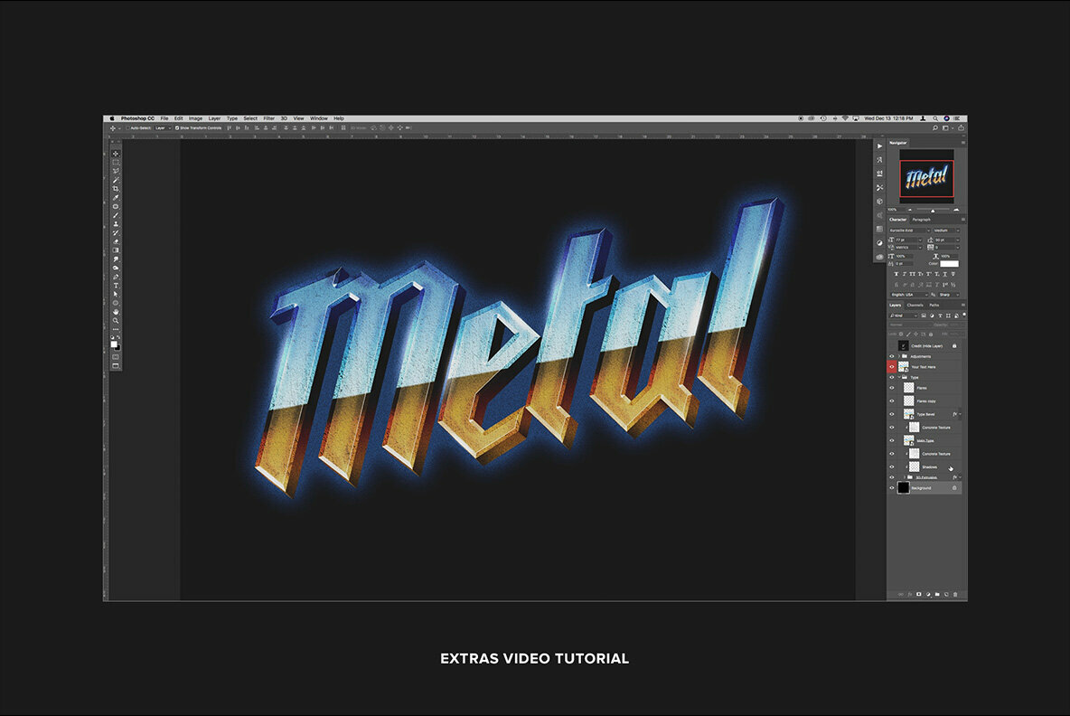 80s Metal Photoshop Text Effect