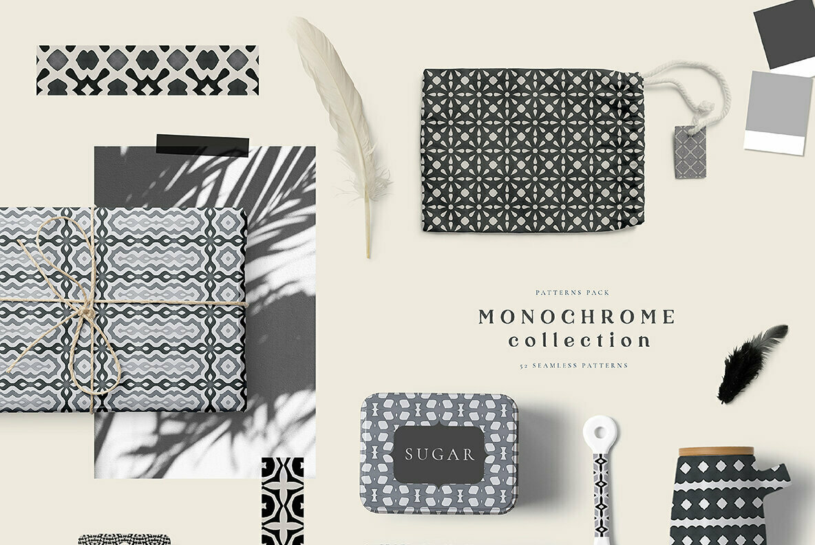 Monochrome Seamless Patterns 2