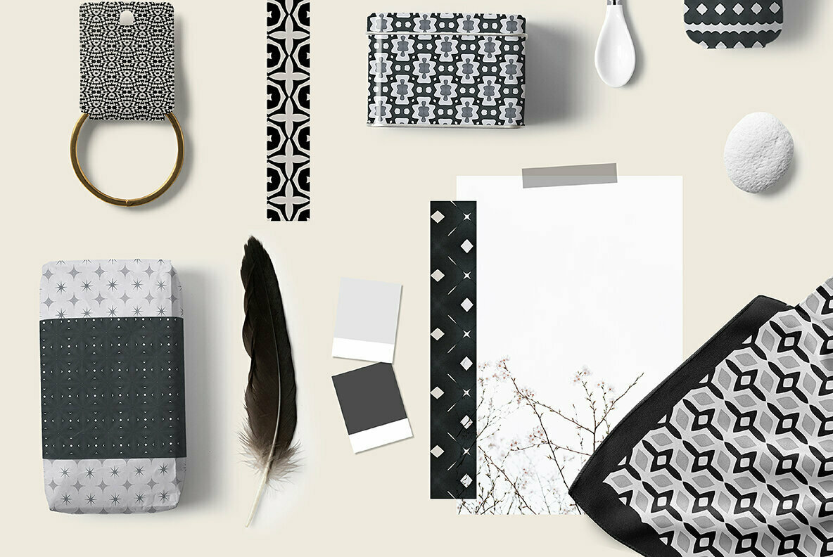 Monochrome Seamless Patterns 3