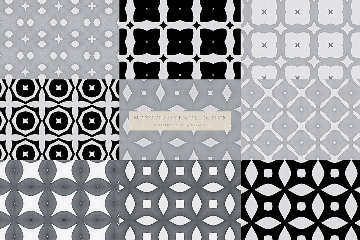 Monochrome Seamless Patterns 5