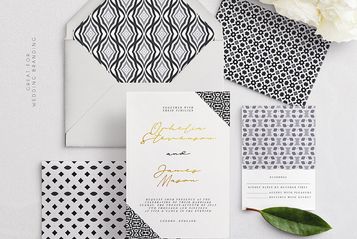 Monochrome Seamless Patterns 10