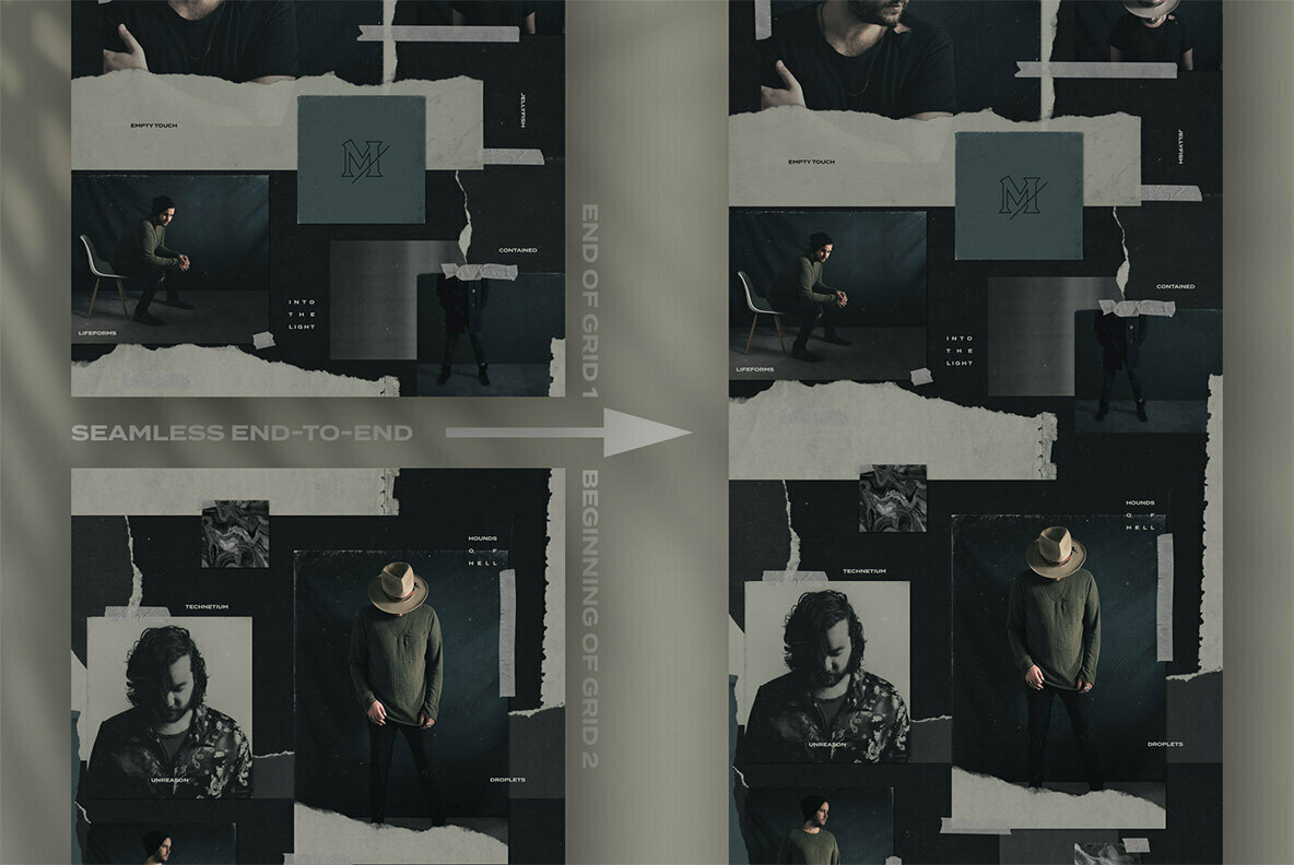 Seamless Dark Theme Instagram Puzzle Seamless Dark Theme Instagram Puzzle
