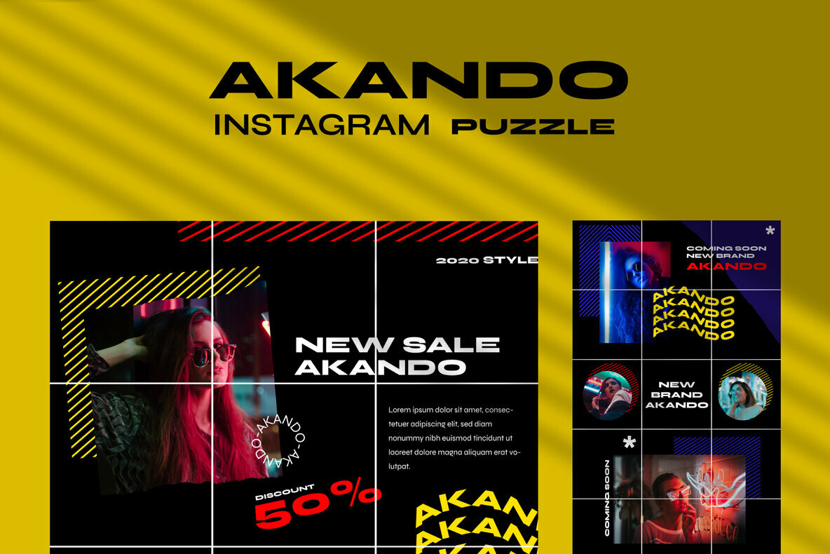 Akando   Puzzle Instagram Template 5