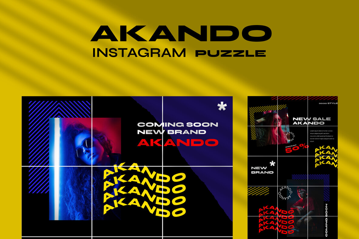 Akando   Puzzle Instagram Template 8