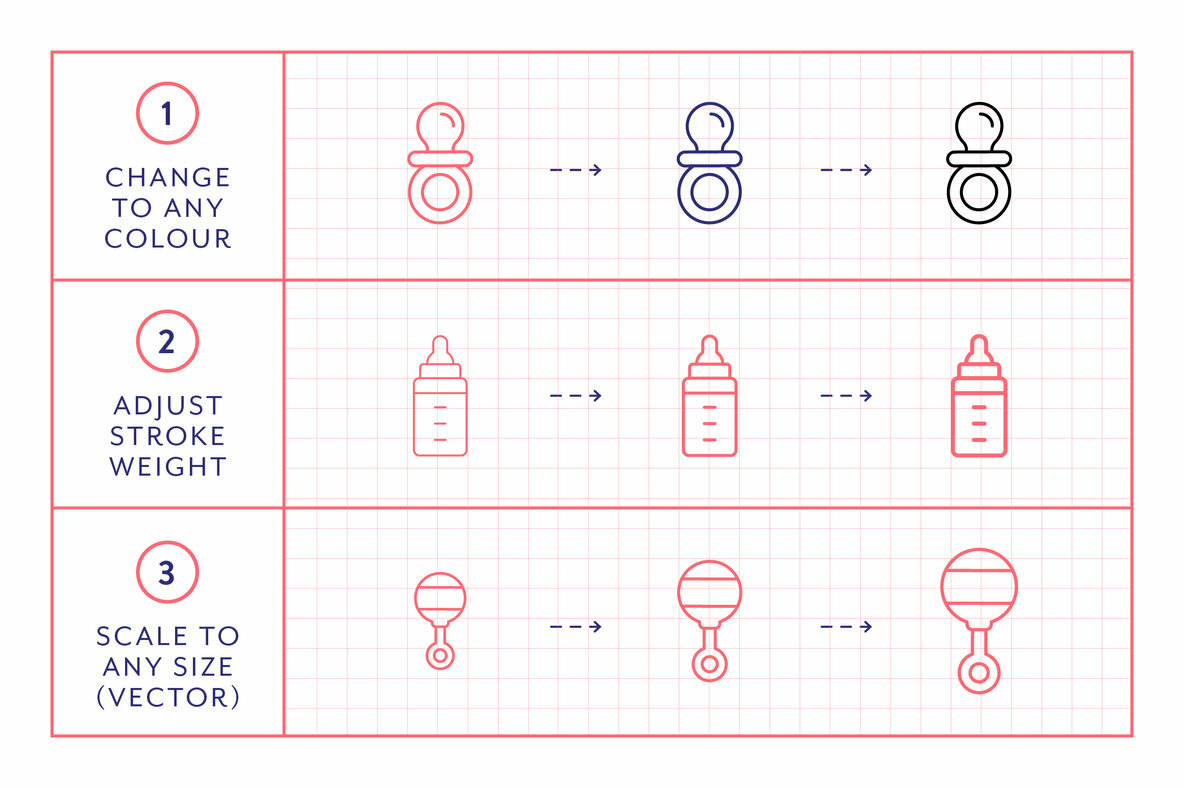 Line Icons     Baby 4