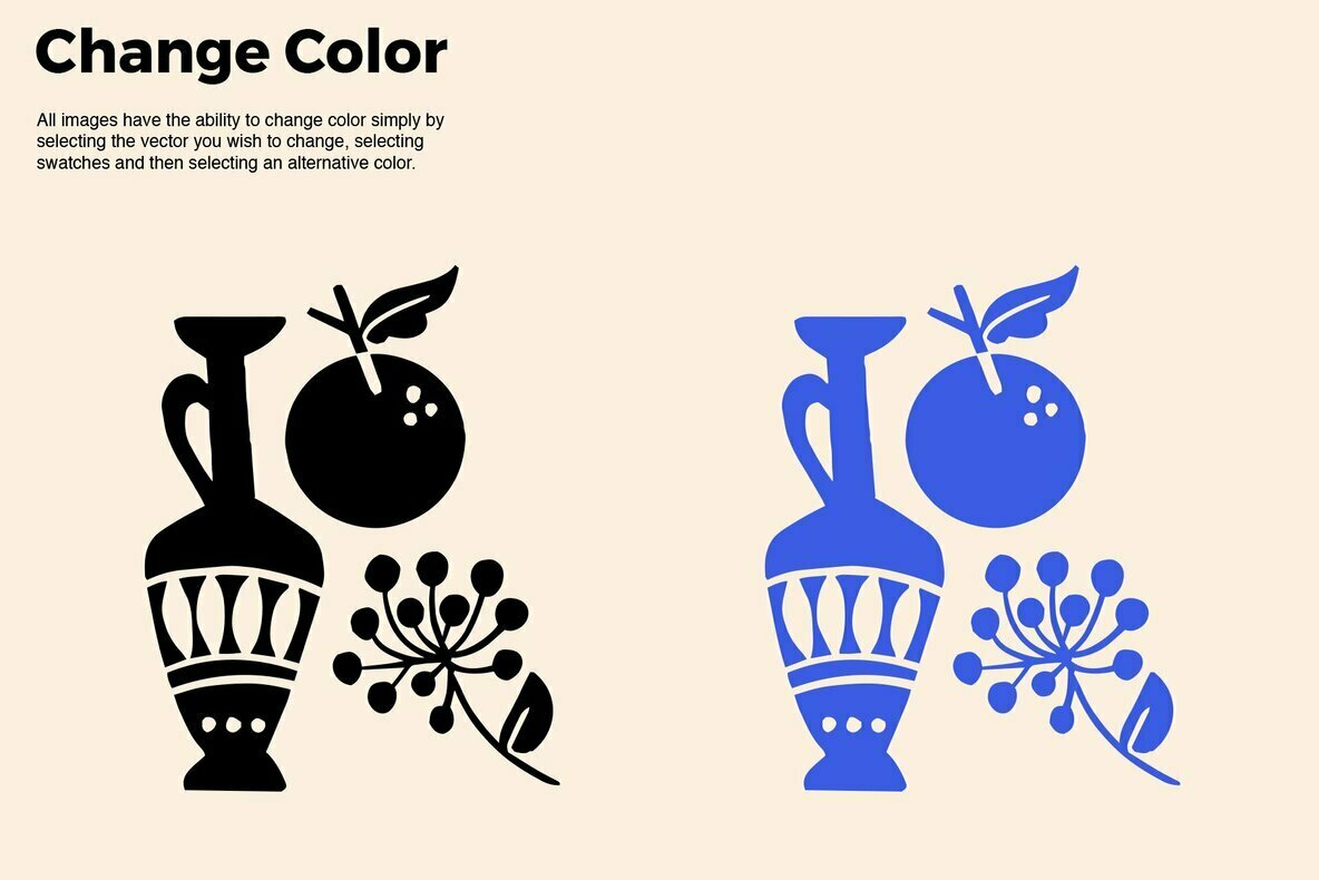 Abstract Linocut Vector Set 2