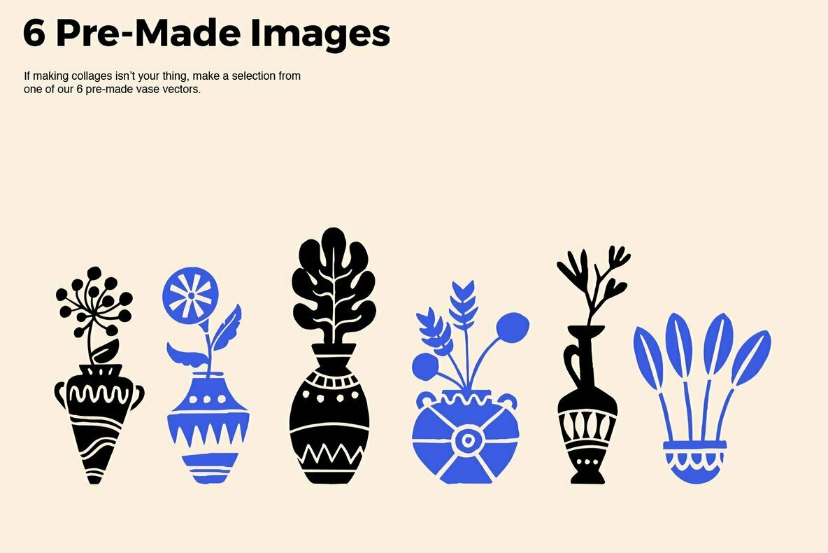 Abstract Linocut Vector Set 3