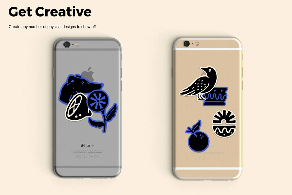 Abstract Linocut Vector Set 5