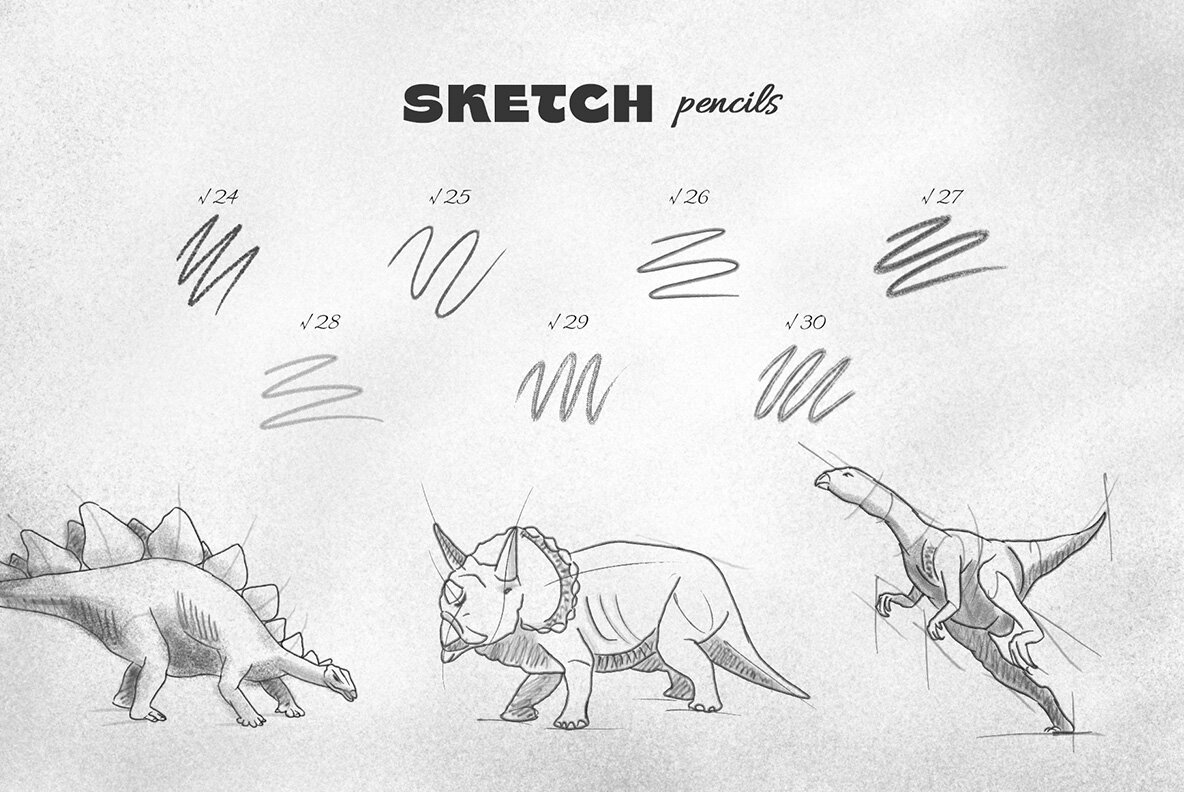 Pencil Photoshop Brushes 6