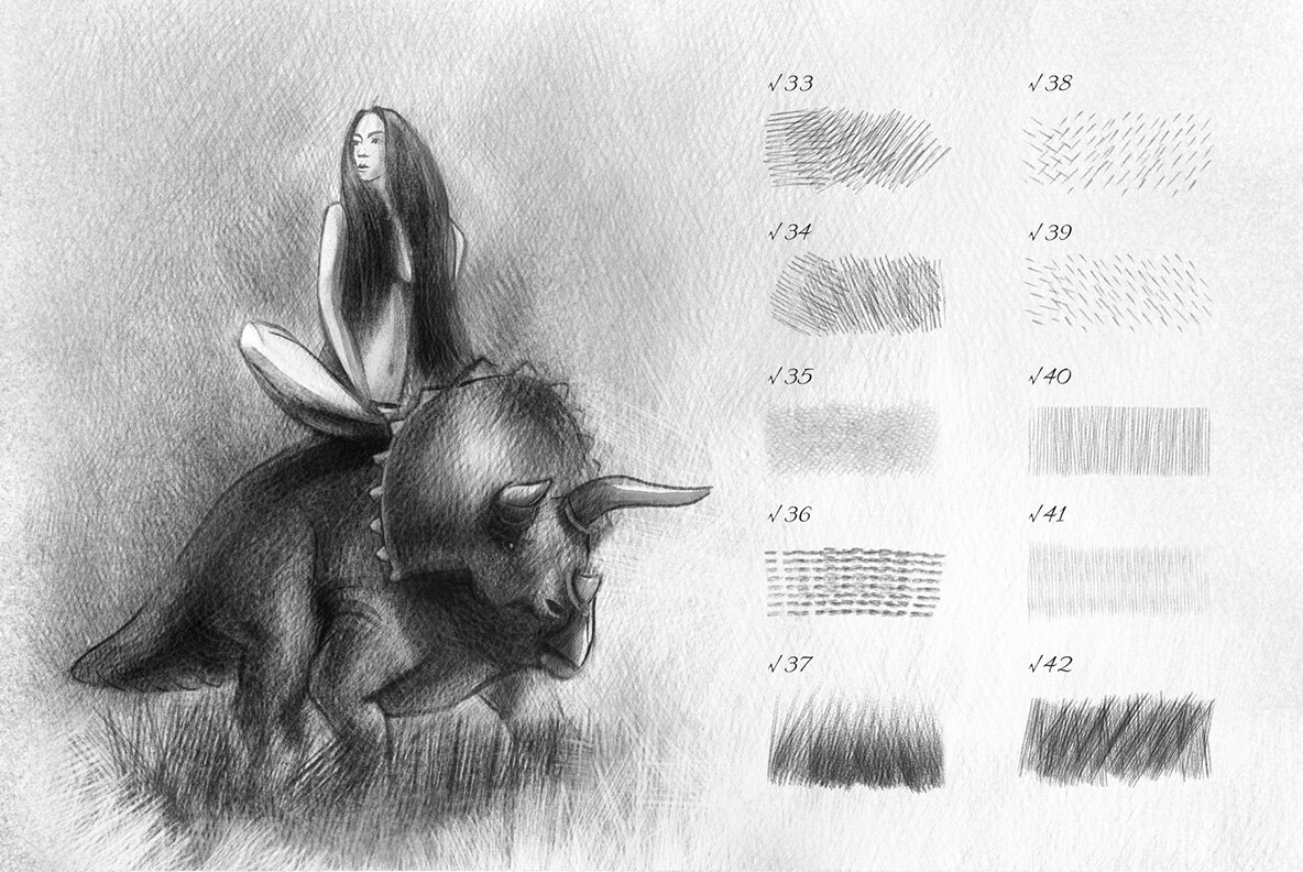 Pencil Photoshop Brushes 8