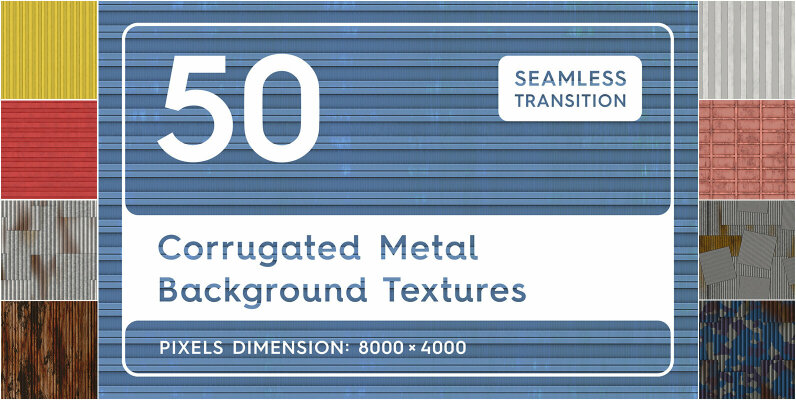 50 Corrugated Metal Background Textures