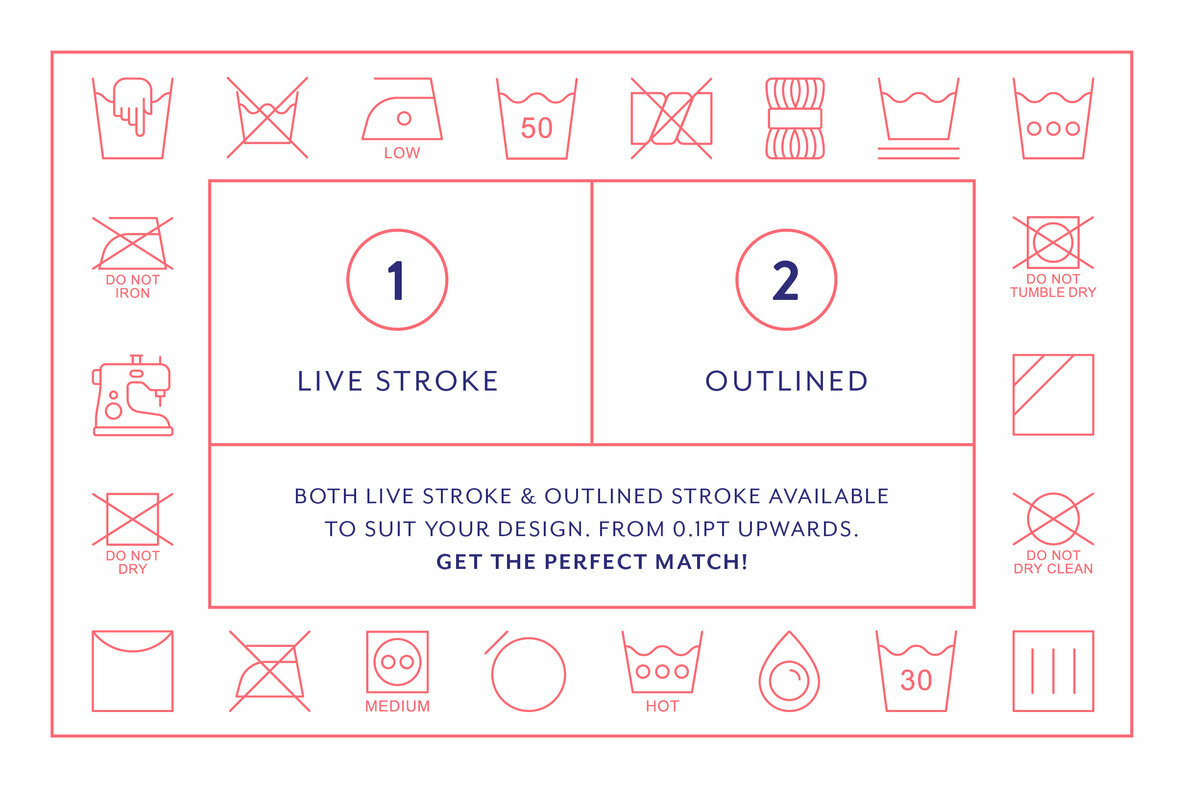 Line Icons     Care Instructions 4