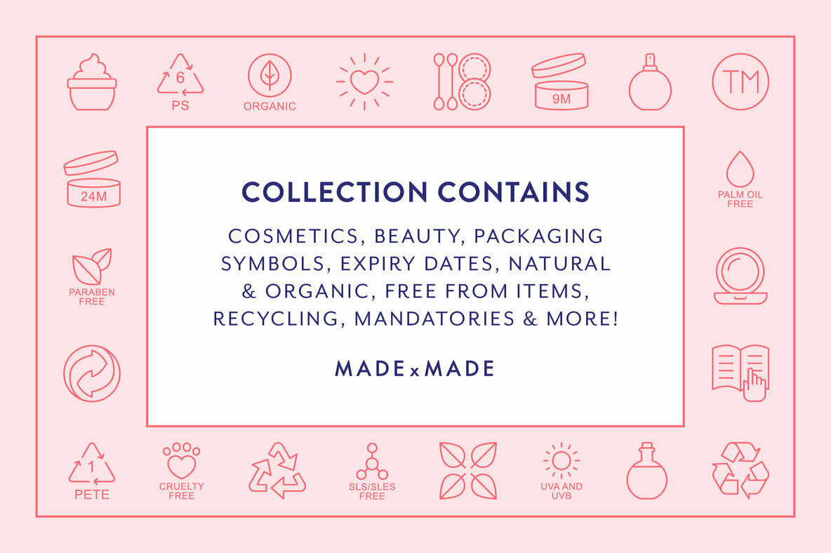 Line Icons Cosmetic Packaging Line Icons Cosmetic Packaging