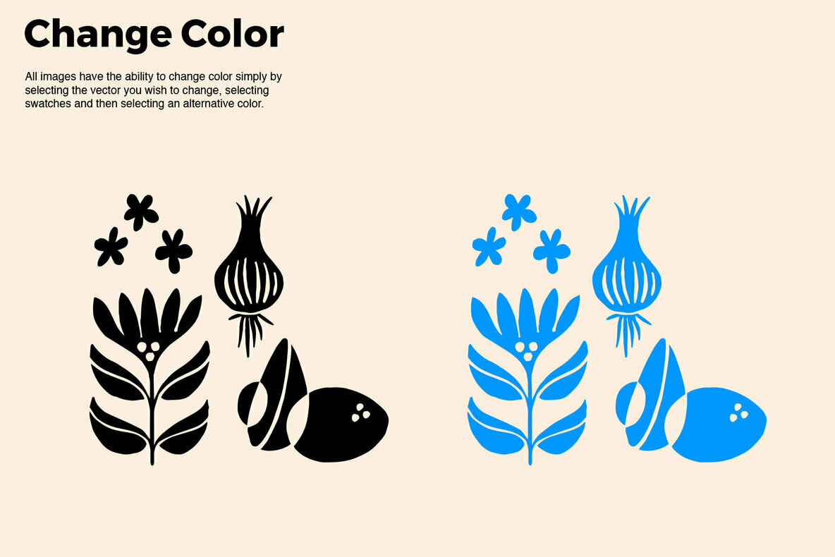 Abstract Linocut Vector Set III 2