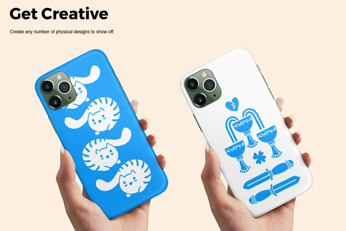 Abstract Linocut Vector Set III 5