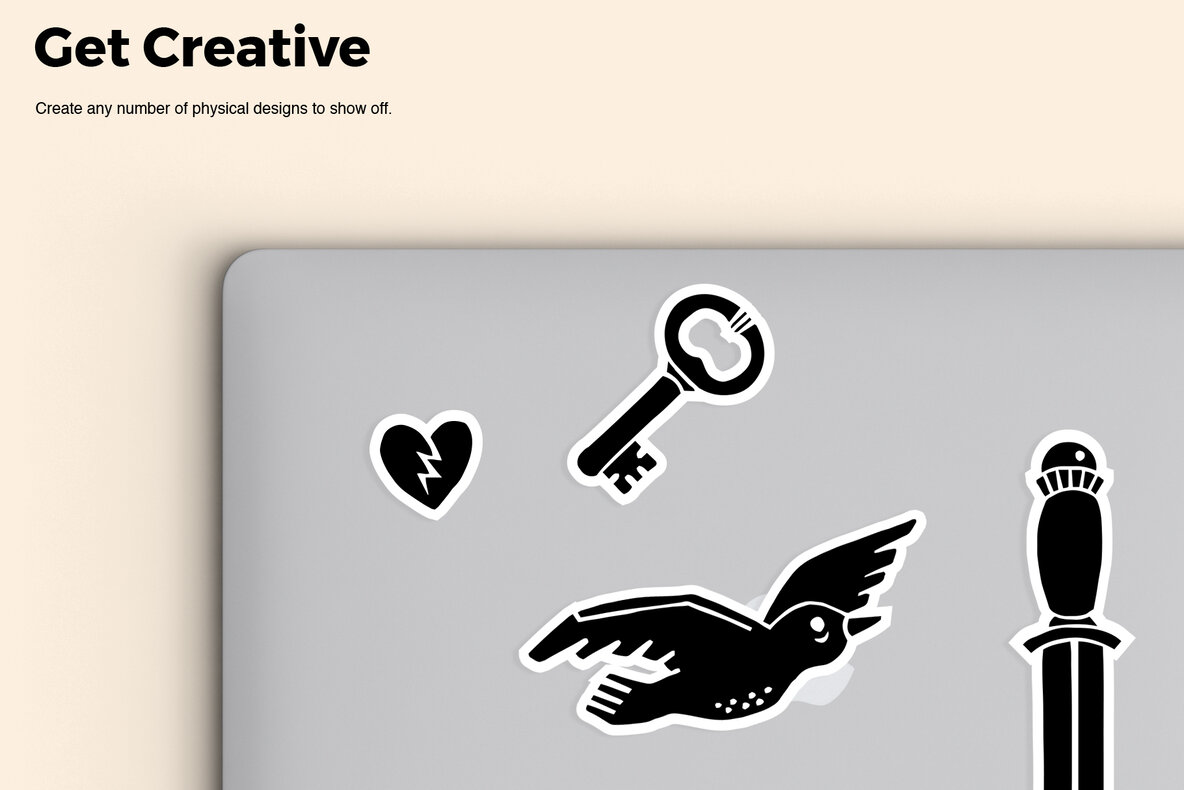 Abstract Linocut Vector Set III 6