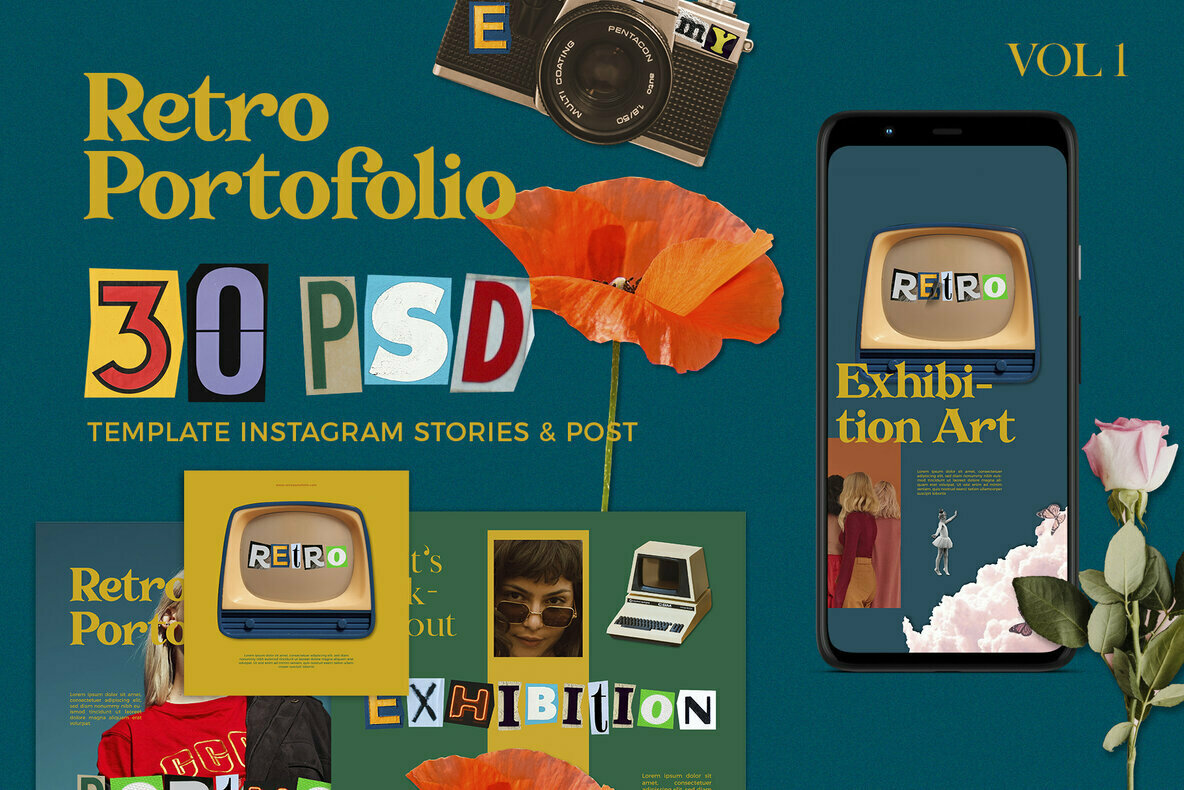 Retro Portho Instagram Post Stories Retro Portho Instagram Post Stories