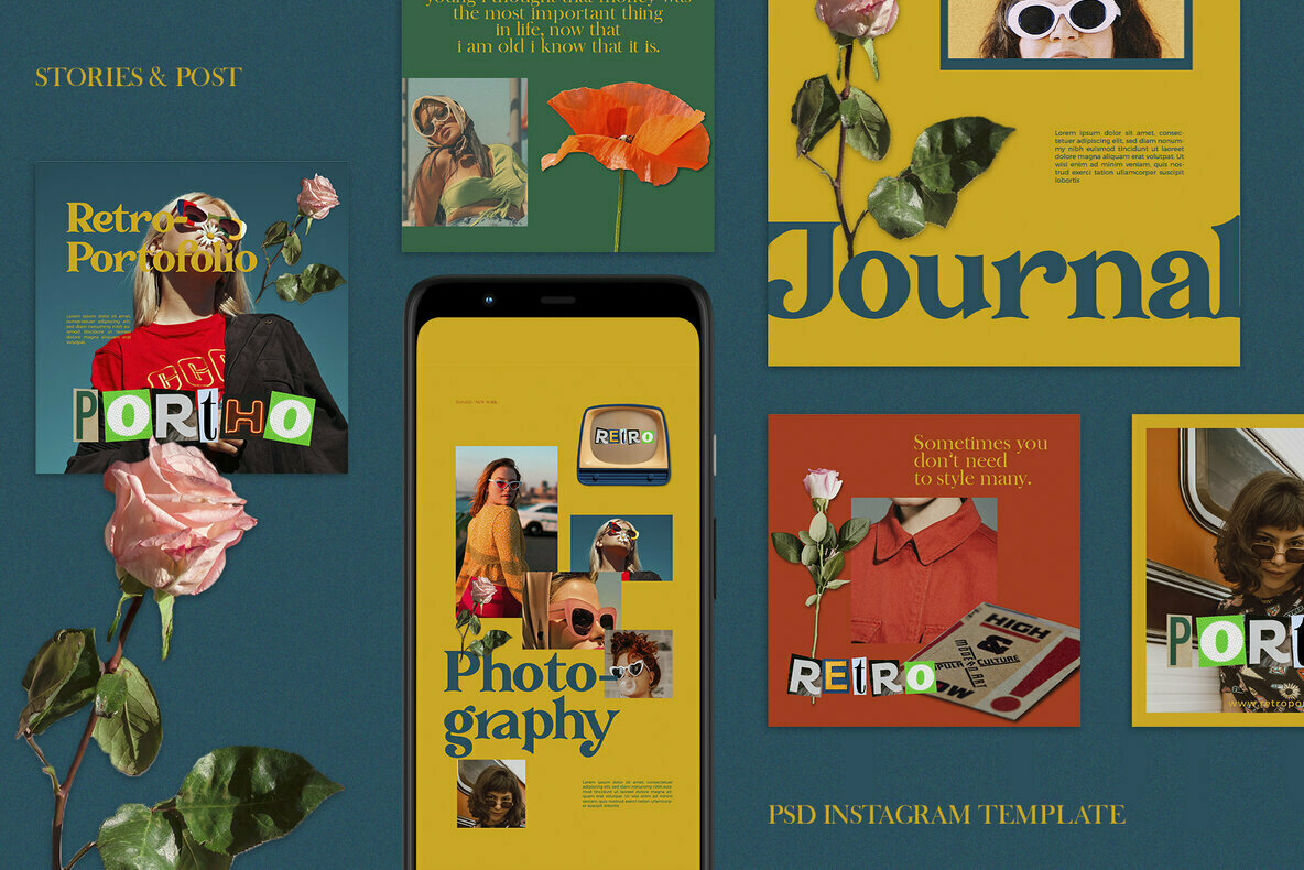 Retro Portho Instagram Post Stories Retro Portho Instagram Post Stories