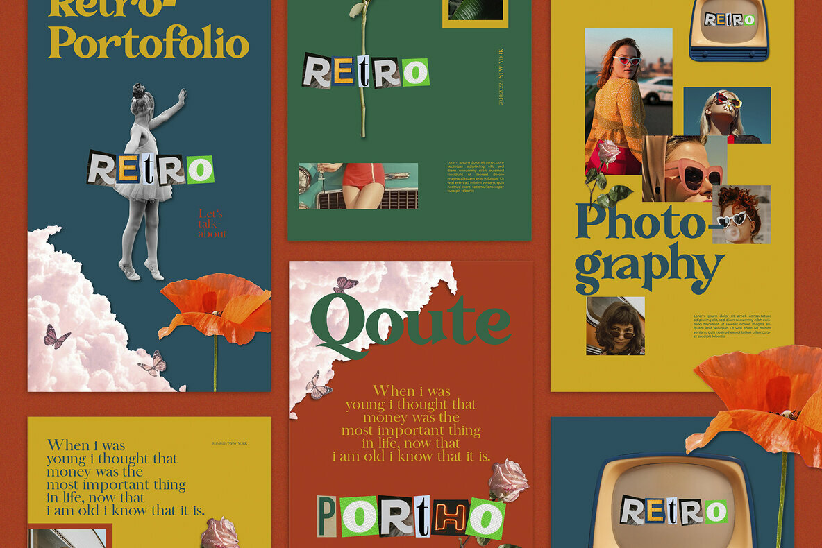 Retro Portho Instagram Post Stories Retro Portho Instagram Post Stories