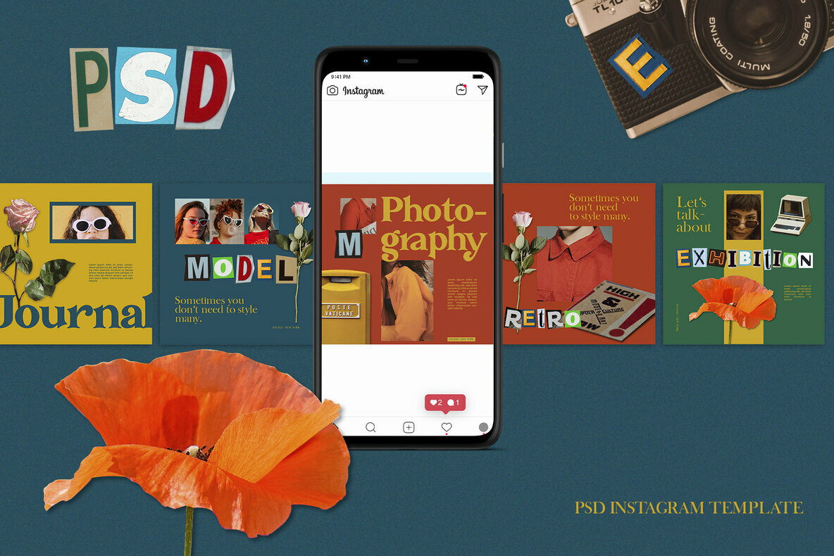 Retro Portho Instagram Post Stories Retro Portho Instagram Post Stories