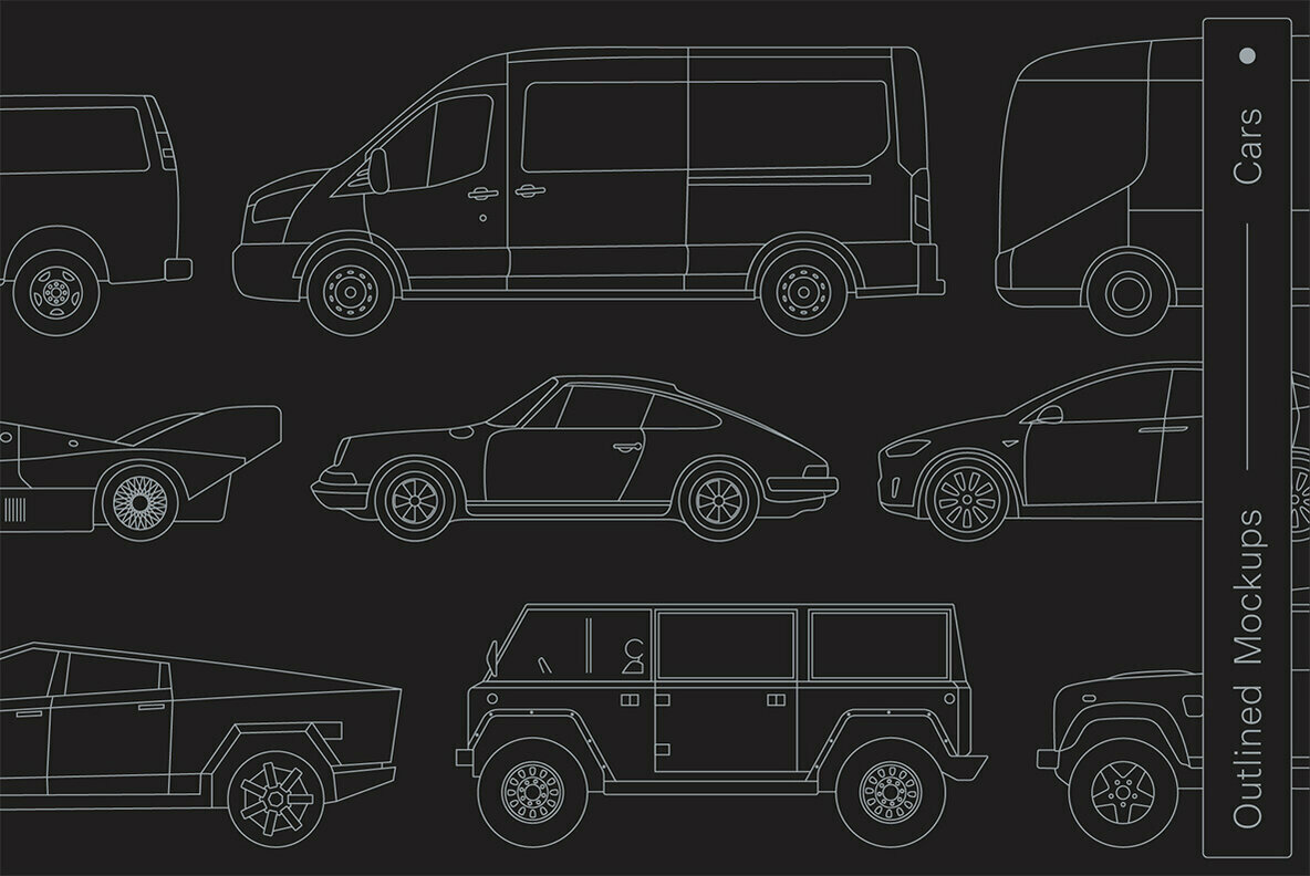 Outlined Car Mockups 2
