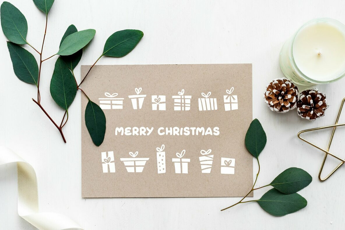 Christmas Linocut Vector Set Christmas Linocut Vector Set
