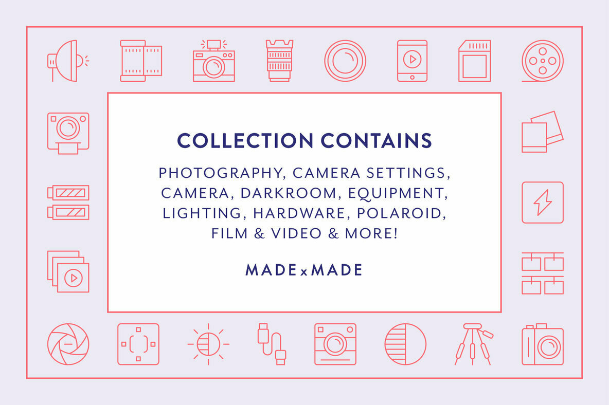 Photography Line Icons Photography Line Icons