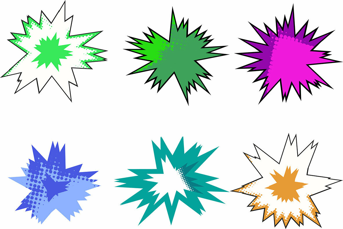 Comic Explosion Bubbles 4