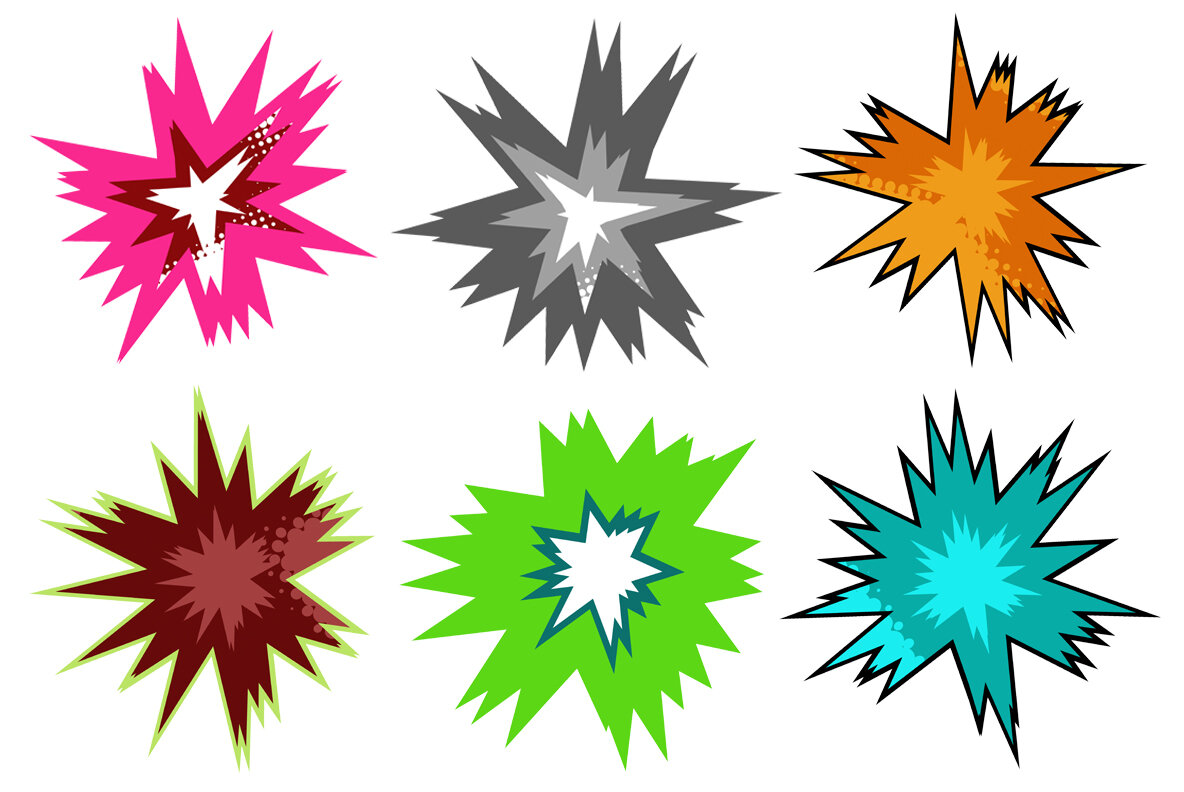 Comic Explosion Bubbles 6