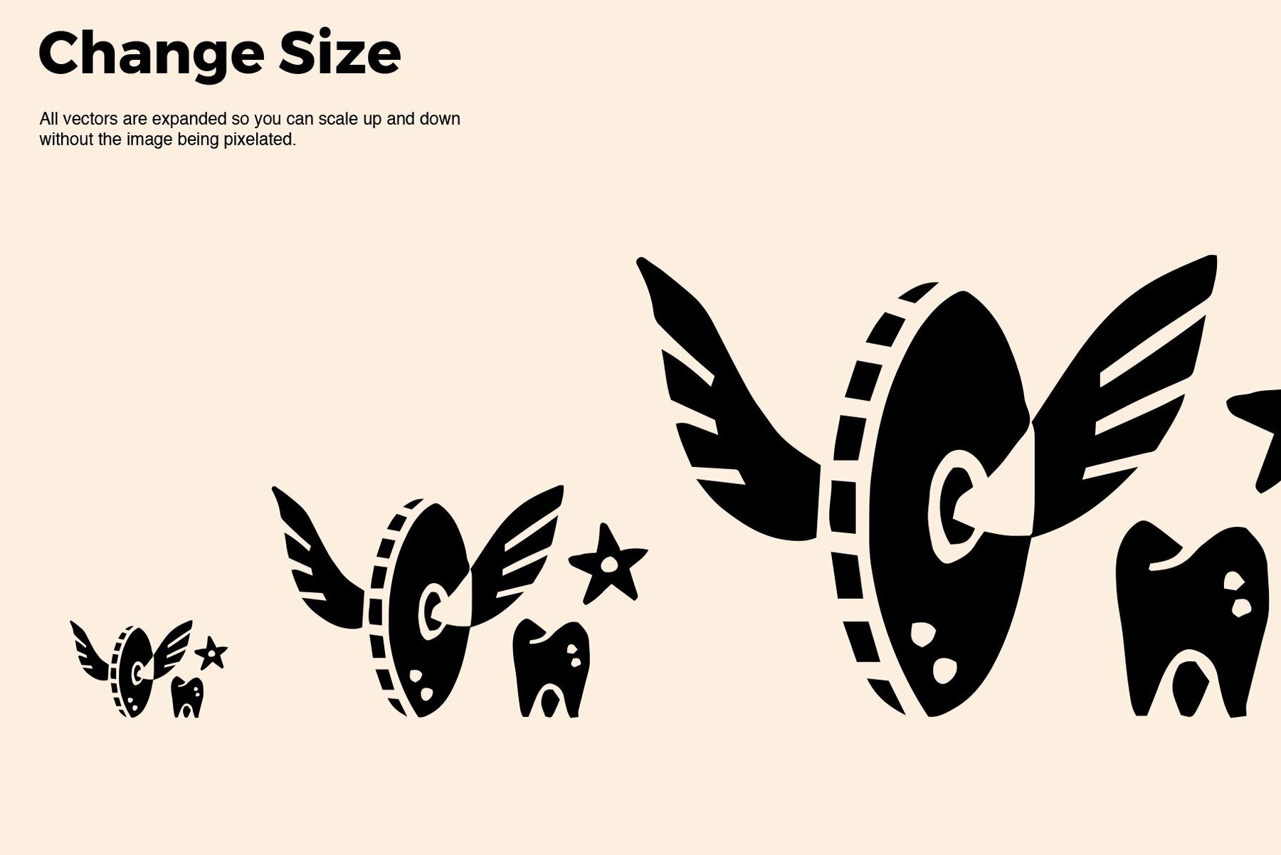 Abstract Linocut Vector Set IV 3