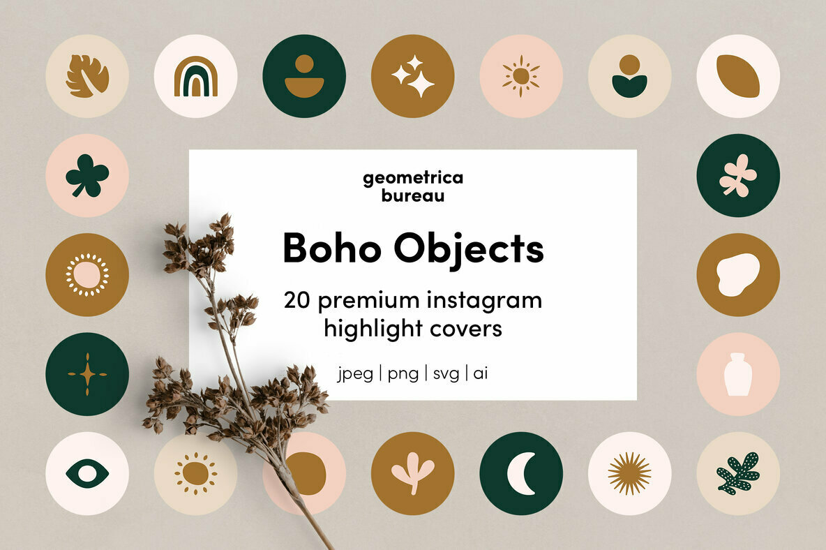 Instagram Highlight Covers Boho Objects Instagram Highlight Covers Boho Objects