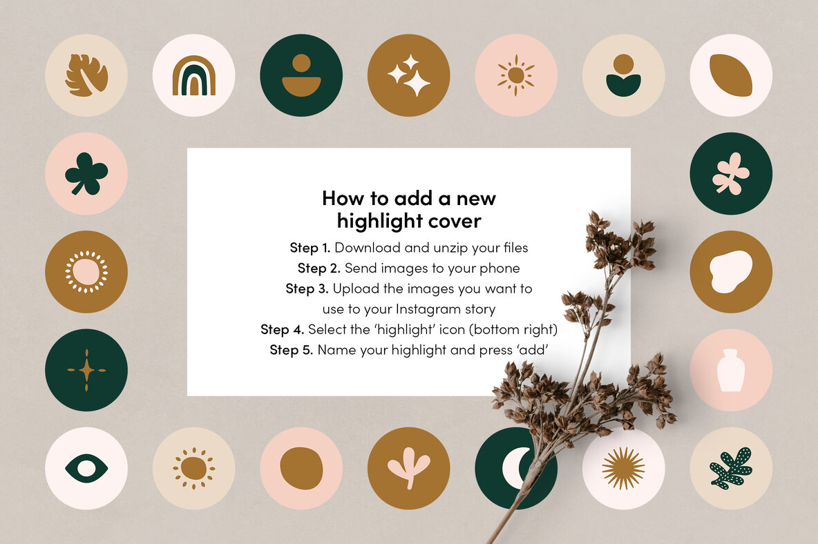 Instagram Highlight Covers Boho Objects Instagram Highlight Covers Boho Objects