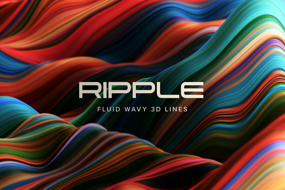 Ripple     Fluid Wavy 3D Lines 1