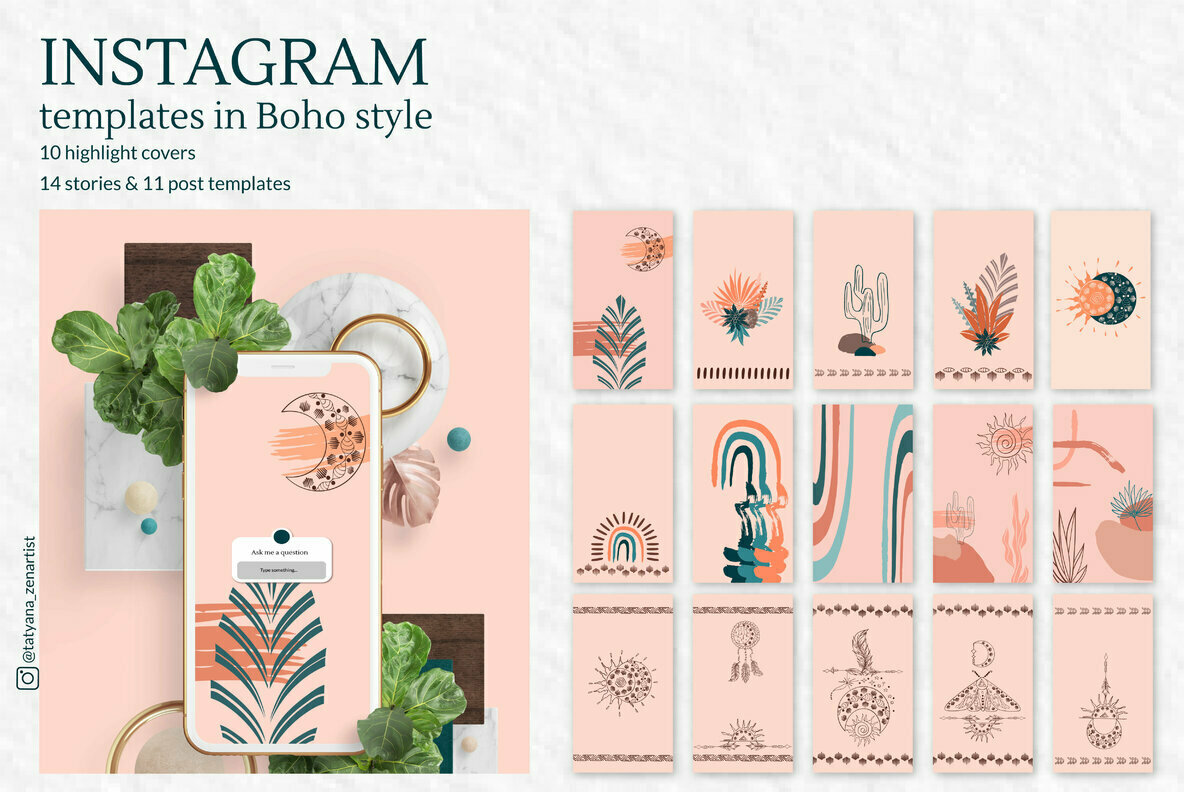 Boho Social Media Stories Layout 1