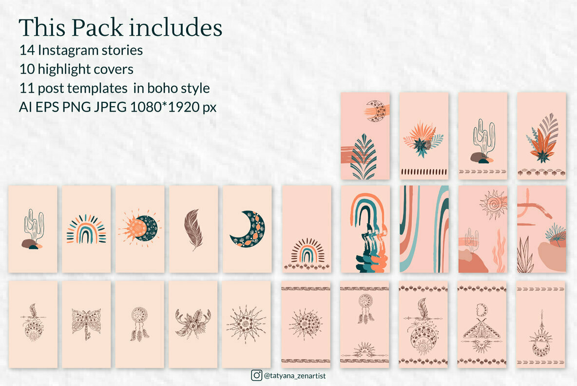 Boho Social Media Stories Layout 2