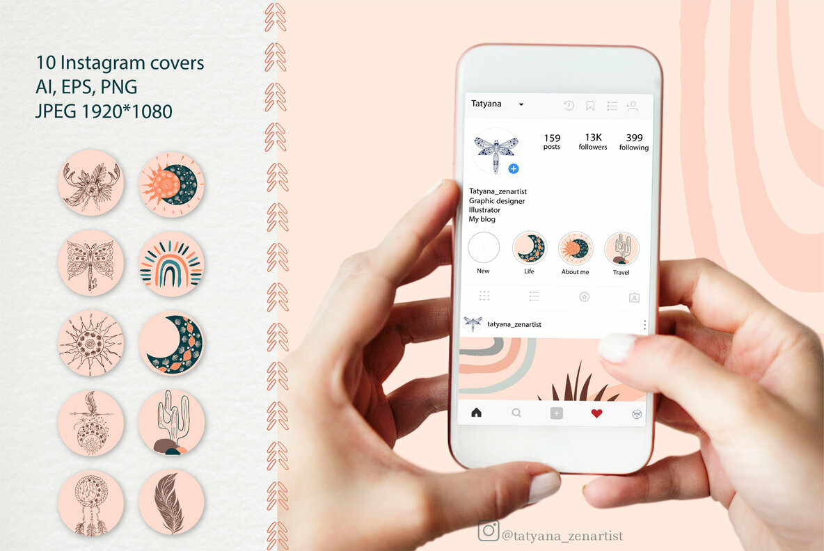 Boho Social Media Stories Layout 5