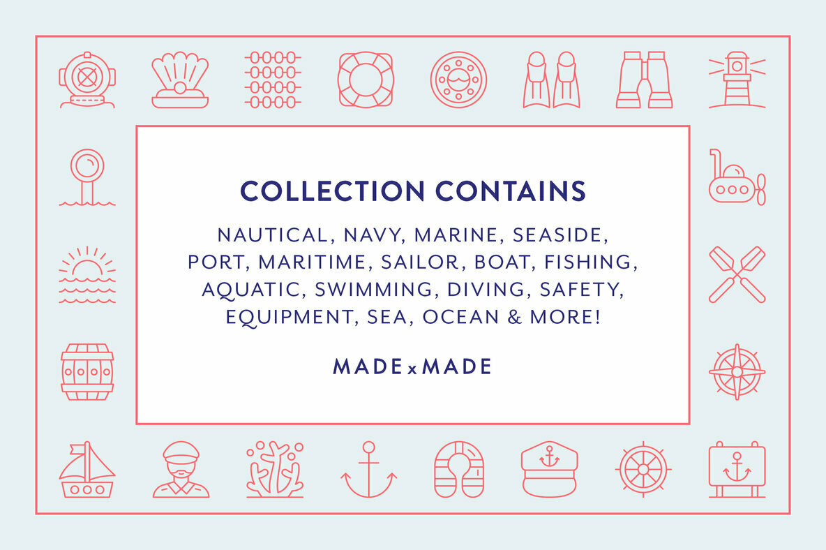 Nautical Line Icons 2