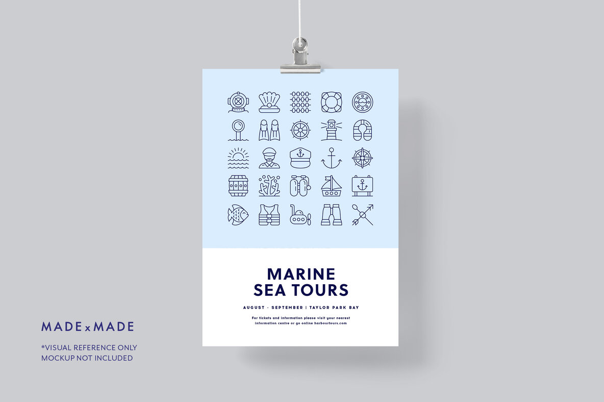 Nautical Line Icons 6
