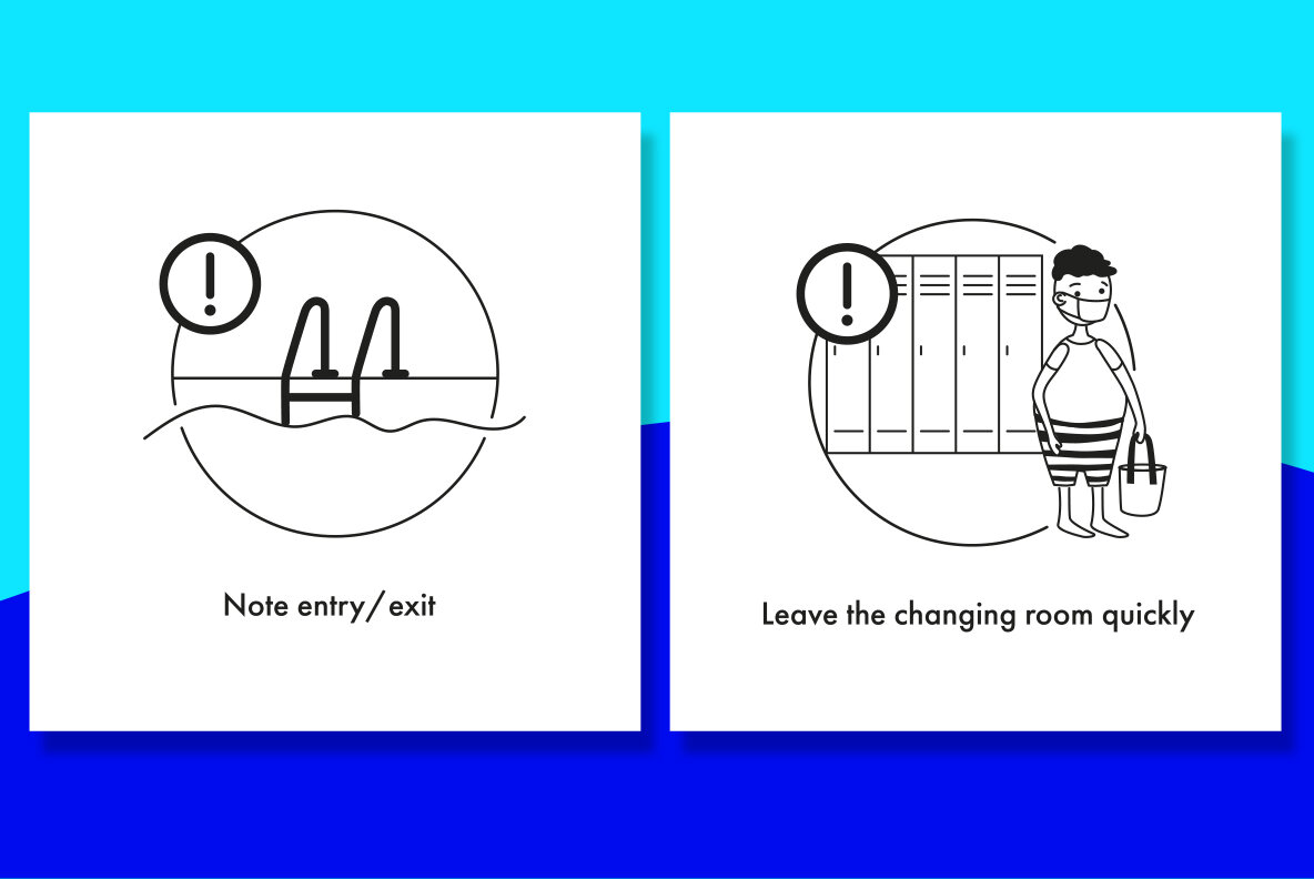 Corona rules in the pool 8