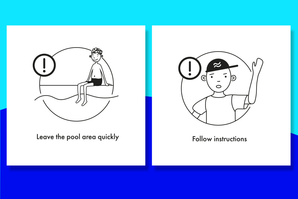 Corona rules in the pool 9