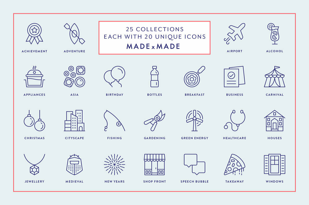 Mega Bundle Line Icons Vol 1 2