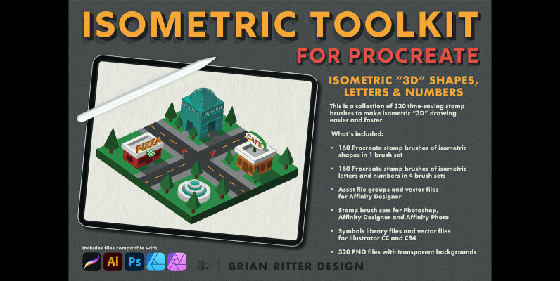 Isometric Toolkit for Procreate