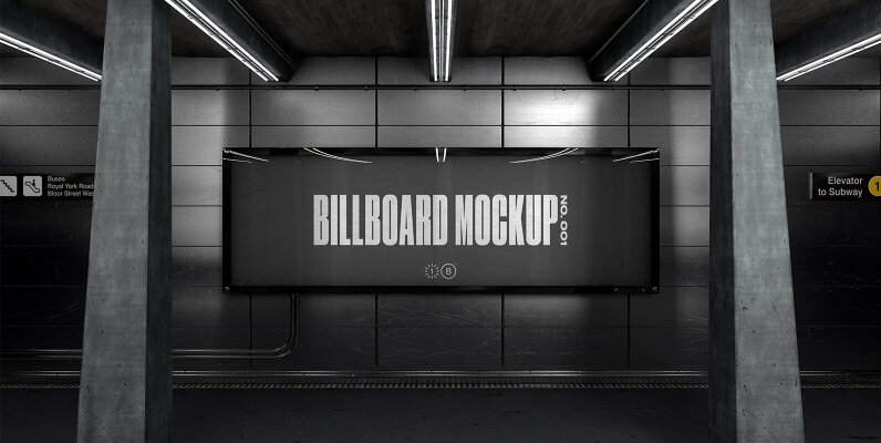 Subway Billboard Mockup   No  001